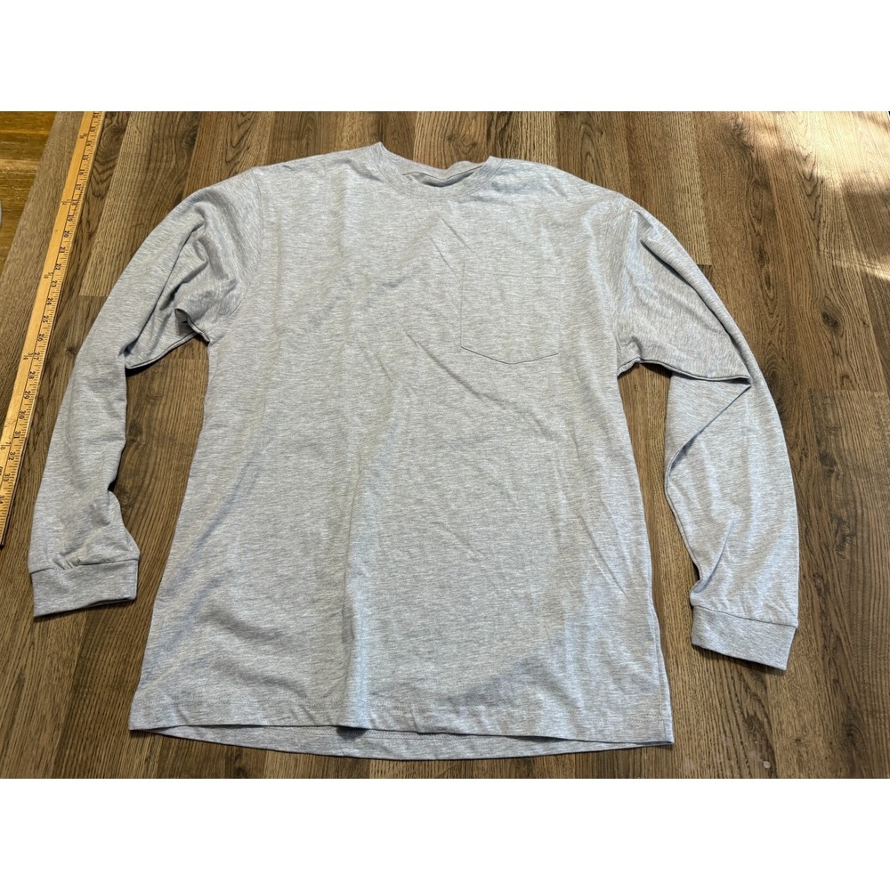 KEY Shirt, Men's Size Medium, Gray, Long Sleeve Shirt, Crew Neck